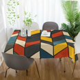 thumbnail image 3 of Yayeee Tablecloths 54" x 54" Rectangle Wrinkle Resistant Party Table Cover, Red Geometric, 3 of 8