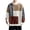 Beige, variant on Men's Long Sleeve Pullover Sweater Cozy Mock Neck Knitwear Soft Top Knitted Fashion Crewneck Holiday Casual Zebra Strips Large