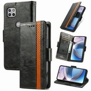 Case for Motorola One 5G ACE Leather Wallet Folio Magnetic Closure Cover with Card Slot Compatible with Motorola One 5G ACE Case