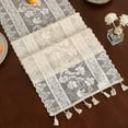thumbnail image 5 of DefiDgd 71x12inch Lace Tassel Table Runner White Tablecloth Home Decoration,Farmhouse Coffee Table Runners Cotton Woven Lace Doilies for Wedding Party Kitchen Dining Table Home Decor, 5 of 9