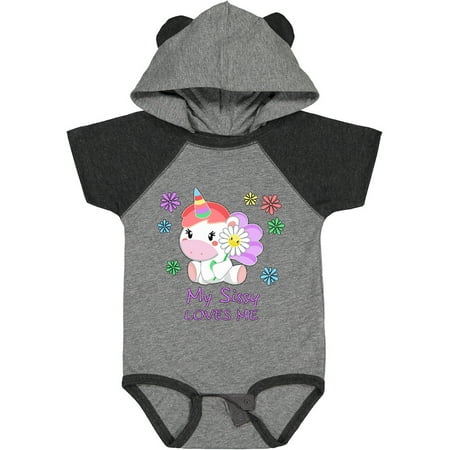 

Inktastic My Sissy Loves Me- Cute Unicorn Boys or Girls Baby Bodysuit