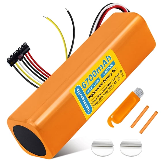 CITYORK 14.4V Rechargeable Li-ion 6700mAh Sweeping Mopping Battery for CECOTEC Cecotec Conga 5090 5091 5490 6090 6490 7090 Robot Vacuum Cleaner MH1-4S2P-300S