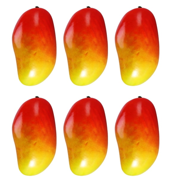 6 piezas de adorno de fruta artificial, modelo de fruta realista, adorno de modelo de fruta