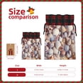 thumbnail image 3 of Rocae Sea Shells Print Christmas Drawstring Linen Gift Bag with Drawstrings Treat Bag Goody Present Bags for Christmas Party Favor, 3 of 8