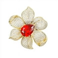 thumbnail image 4 of Broches en Strass pour Femmes Mode Or Rouge Bijoux de Mariage Cadeau Fantaisie, 4 of 5