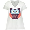 thumbnail image 3 of Inktastic Owl Women's Plus Size V-Neck T-Shirt, 3 of 5