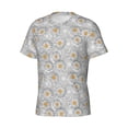 thumbnail image 5 of Qekee Daisies Flowers Classic Fit T-Shirt Men's Shirt Men's Tight Short Sleeves for Exercise, Running, Mountaineering - Daisies Flowers, 5 of 9