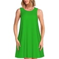 thumbnail image 1 of Fotbe Green Vestido de Verano sin Mangas para Mujer – Vestido Midi Línea A, Estilo Camiseta Floral, Vestido Playero Casual y Fluido, 1 of 7
