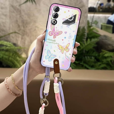LYM-Phone Case For ZTE Nubia Neo5 Pro, Crossbody Dirt-resistant Waterproof protective Lanyard Anti-dust Fashion Design Necklace Soft case TPU Cartoon Cute Diagonal Anti-knock Full wrap