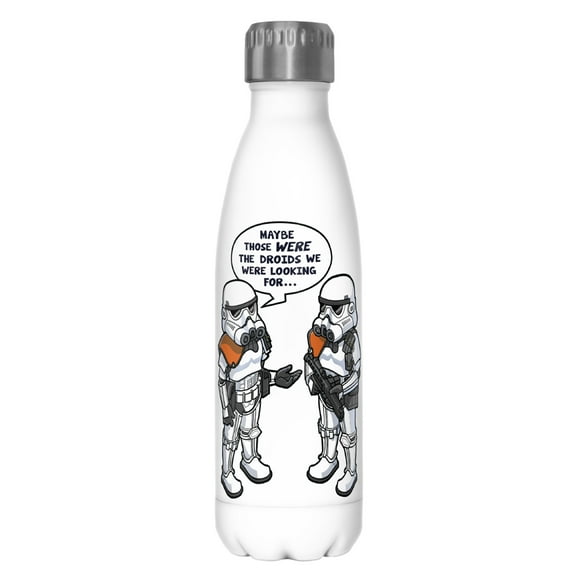 Star Wars Wrong Droids Stainless Steel Water Bottle White 17 oz.