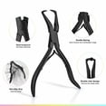 thumbnail image 2 of Hair Extension Beading Tool Kit Stainless Steel Hair Extensions Micro link Bead Closer and Remover Pliers set, Beads Hair Pulling Hook & Micro Ring Loop Tool Set (Black), 2 of 8