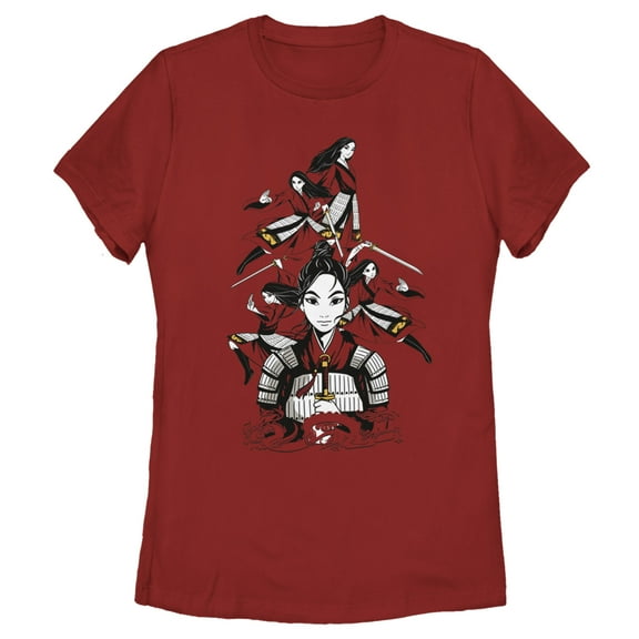Women's Mulan Ready for Battle  Graphic Tee Red Large