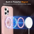 thumbnail image 3 of Case for iPhone 14 Plus with 360°Rotatable Magnetic Ring Stand Compatible with Mag-Safe Lightweight and Translucent Matte Back Shockproof Protective Case Men Women Pink, 3 of 13
