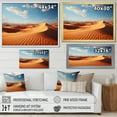 thumbnail image 4 of Designart "Golden Desert Beige and Blue Indian Art" Indian Floater Framed Wall Art Print, 4 of 7