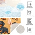 thumbnail image 4 of Toilet Rug U-Shaped Bathroom Rugs Non-Slip Soft Plush Machine Washable Contour Bath Mat Cartoon Dachshund Dogs 24x20, 4 of 9