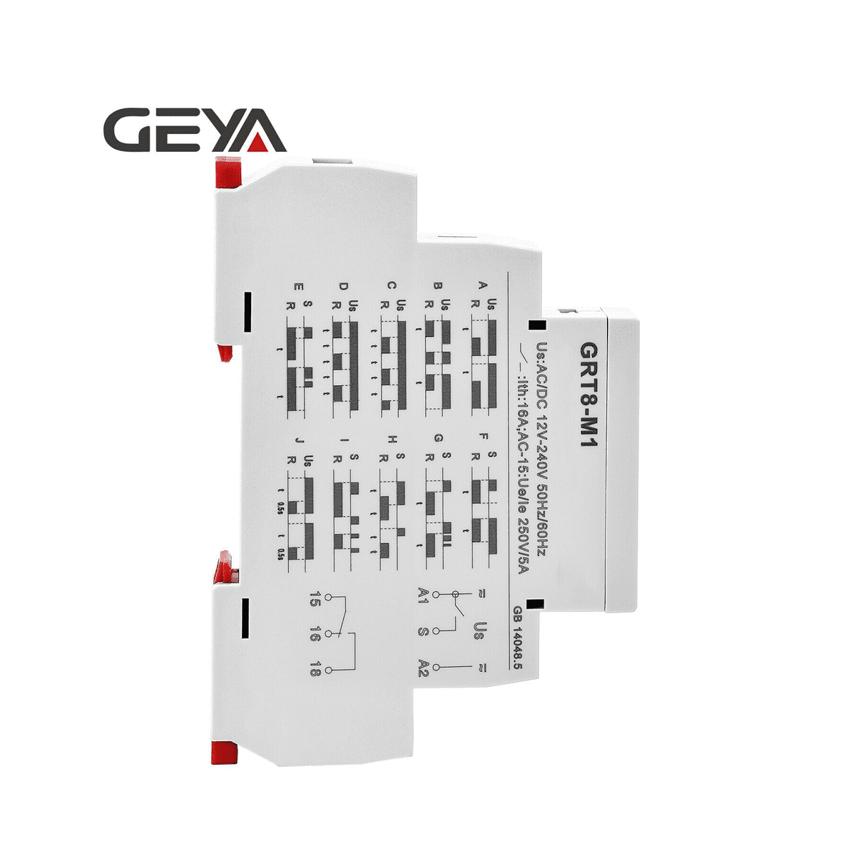 3X GRT8-M1 On Off Time Delay Relay 16A AC/DC12V-240V Multifunction Din Rail Automatic Timer Relay,3 x Timer Relay 3 x DIN rail mounting,White