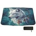 thumbnail image 2 of Qxltty Wolf King Dreamcatcher Windshield Sun Shade Umbrella Protect Car from Sunrays and Heat Damage Keep Cool and Interior, 2 of 7