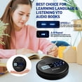 thumbnail image 4 of Reproductor de CD Discman Multifuncional con Bluetooth, FM, Auriculares, Repetidor, Máquina de Aprendizaje y Altavoz Estéreo USB Negro., 4 of 5