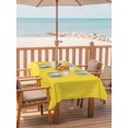 thumbnail image 2 of Outdoor Table Cloth with Umbrella Hole and Zipper, Yellow Waterproof Rectangle Tablecloth 52"x70", Pure Yellow Washable Table Cover for Outside Party Patio Picnic, 2 of 8