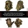 thumbnail image 6 of Leafy Camo Ghillie Suit 3D Leaf Camouflage Hunting Jacket and Pants with Gloves and Face Mask, Brown Leaf Size S-M, 6 of 7