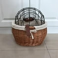 thumbnail image 2 of Bike Basket with Leather Wicker Handlebar Basket, 2 of 7