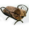 thumbnail image 2 of Panacea Compact Foldable Powder-coated Steel Oak Leaf Log Bin w/Pan, Brown, 2 of 9