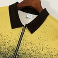 thumbnail image 6 of Huresd Mens Polo Shirts Quarter Zipper Breathable Shirts for Men Fashion Collared Short Sleeve Shirt Yellow XL, 6 of 9