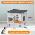 thumbnail image 6 of Indestructible Heated  House for Outside Cats Winter,Weatherproof & Insulated & Elevated Feral  House with Escape Door, Outdoor Indoor  Shelter for Stray Barn  17.7x14.9x17.5, 6 of 6