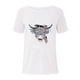 thumbnail image 3 of Blusa con estampado de cuello Rounk informal para mujer con estilo, camiseta de manga corta ahuecada, Tops de verano OAVQHLG3B Store  lin121212, 3 of 4