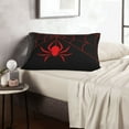 thumbnail image 6 of Lsque Red Spider Pattern Pillow Case – Soft & Cozy Throw Pillow Cover, Hypoallergenic Cushion Case for Sleeping Women with Envelope Closure-16"x24", 6 of 6