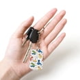 thumbnail image 4 of Wukai Dinosaur Print Rectangular Metal Keychain: Sleek and Durable Key Ring for Securely Holding Keys Perfect for Everyday Use, 4 of 5
