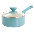 thumbnail image 4 of Spice by Tia Mowry Savory Saffron 16 Piece Ceramic Nonstick Cookware Set in Blue, 4 of 11