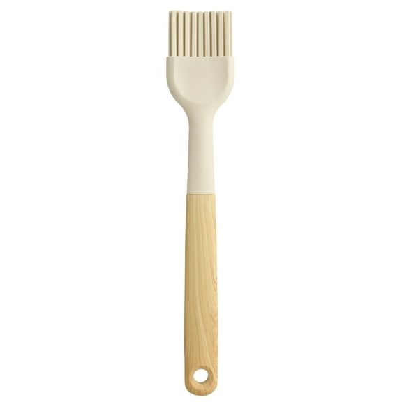 Mainstays Silicone And Faux Bamboo Basting Brush, Light Gray