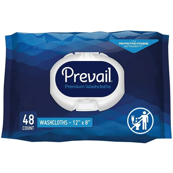 Prevail Personal Wipe, Soft Pack, Vitamin E/Aloe, WW-71, 2 Packs of 48