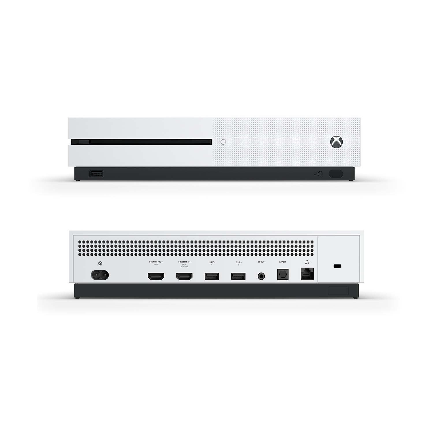 Restored Microsoft Xbox One S 1TB Console, White (Refurbished) 