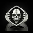 thumbnail image 4 of Gupgi Vintage Adult Skull Finger Ring Man Metal Alloy Punk Rings Stage Jewelry, 4 of 9