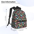 thumbnail image 5 of Gukieu Alphabet Print Backpack, Waterproof Backpack with Adjustable Shoulder Straps, Suitable for Campus, Business, Travel, Unisex, 5 of 6