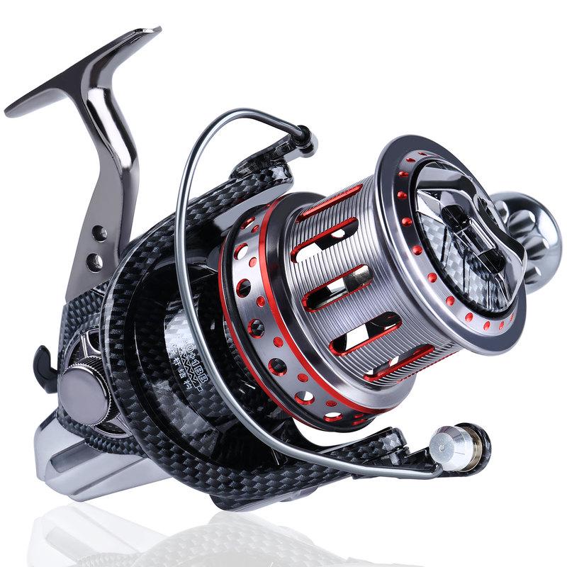 New All Metal High Quality Fishing Reel 8000-1200010+1 Ball Bearings Drag12-18kg Pesca Carp Spinning Reels Molinete Peche En Mer