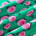 thumbnail image 4 of Robe Maxi Décontractée d'Été pour Femmes, Bohème à Fleurs, Col en V, Manches Courtes Bouffantes, Robe de Plage Longue Évasée, Bleu Ciel, M, 4 of 7