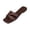 Coffee_004, variant on Domuza Flat Slides for Women Lightweight Non-Slip Solid Color Square Toe Slip-On Sandals for Home Beach Pool Shower Coffee 5.5(EU-36)