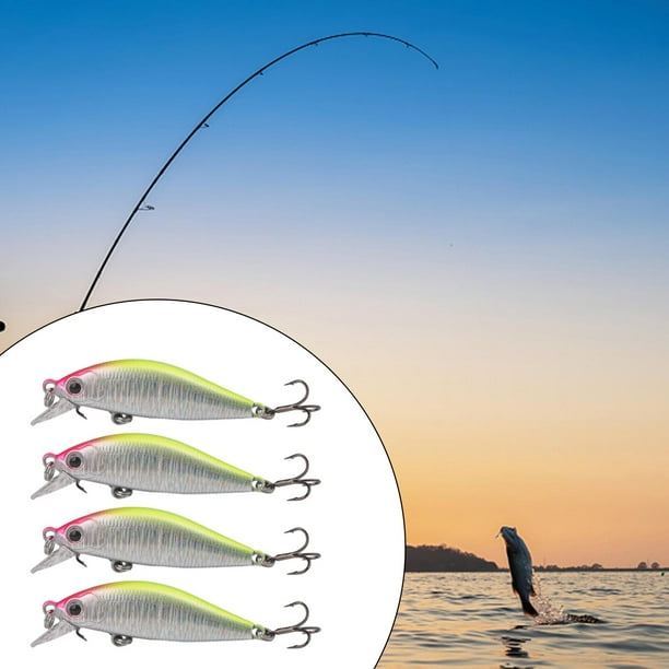 Ximing 4x Fishing Lures Crankbait Realistic Fishing Lure with