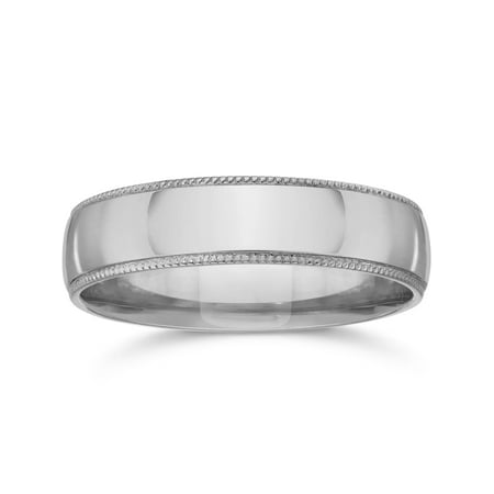 - 4mm Milgrain Wedding Band 950 Platinum