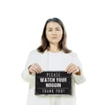 thumbnail image 3 of Watch Your Noggin Custom 8 Inch x 12 Inch Novelty Plastic Sign Mind Your Melon Here Durable Weatherproof Perfect for Low Beams Garages Warehouses Fun Gift for Shop Owners Managers, 3 of 6