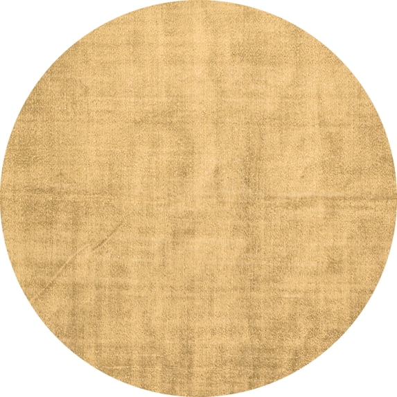 Ahgly Company Indoor Round Abstract Brown Contemporary Area Rugs, 7' Round