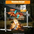 thumbnail image 2 of Electric BBQ Rotisserie Grill Kit Adjustable Height Pig Roaster Grill Automatic Rotating Lamb Hooded Roaster Rack Motor Kit 25W, 2 of 13