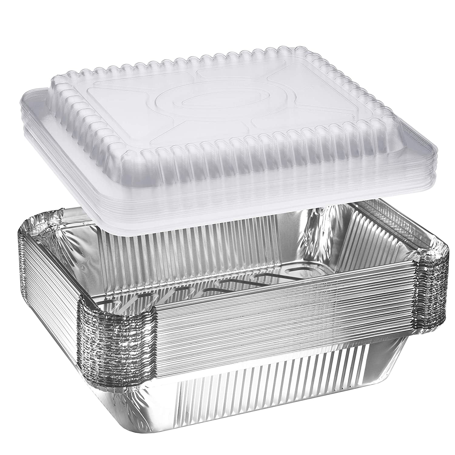 20 Pack - Disposable 9”x 13” Aluminum Foil Steam Table Deep Pans