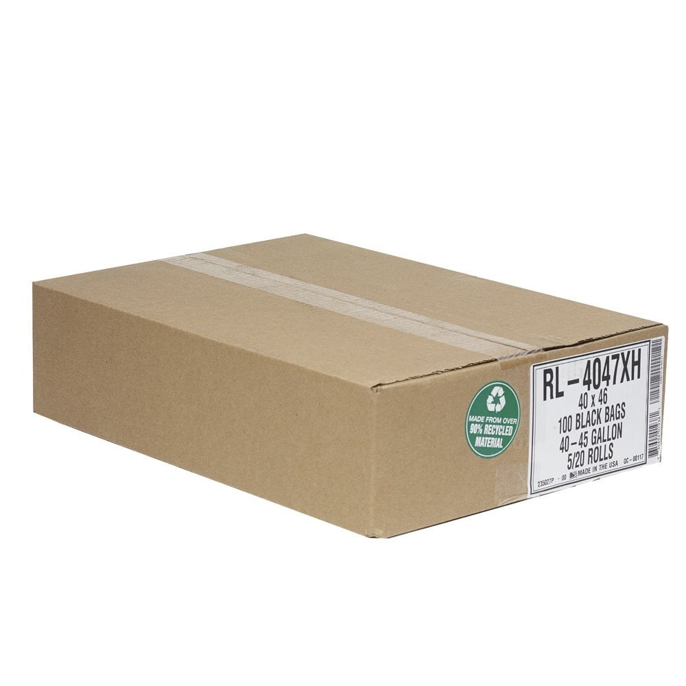 0.6mil,40 X 46, 40-45gal WEBSTER INDUSTRIES B48 2-ply Low-density Can Liners 