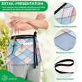 thumbnail image 4 of Yayeee Waist Apron with Pockets for Cooking Waterproof Half Server Aprons, Beige Art Pattern, 4 of 7