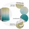 thumbnail image 3 of Yellow Cyan Shower Curtain, 72" x 72", Turquoise Gradient Waterproof Bathroom Curtain Washable Shower Curtain Set with 12 Hooks, 3 of 6