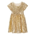 thumbnail image 1 of SXcggal One Robe Fille Bébé Tout-Petits Robe à Sequins Robe de Fête Enfants Demoiselle d'Honneur Robe de Mariage Belle Respirante Mignonne Robe Fille, 1 of 8